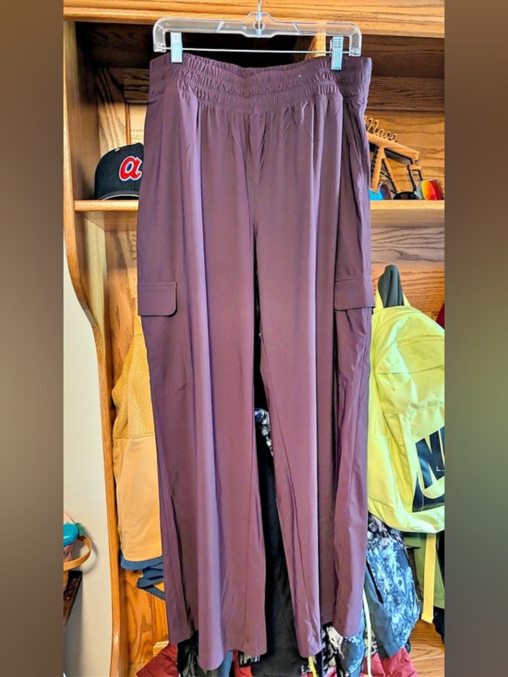 Old Navy High-Waisted SleekTech Cargo Joggers Purple
